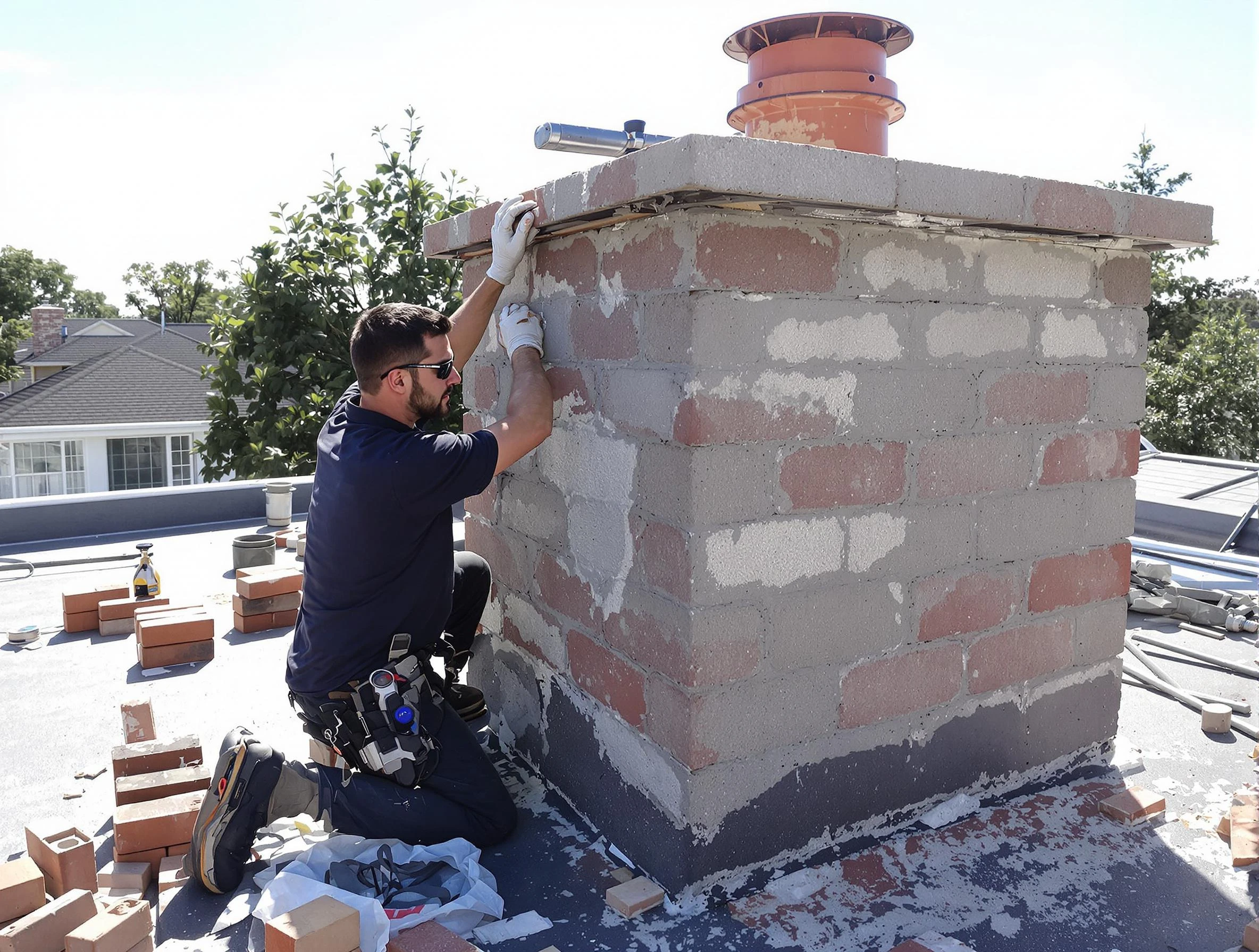 Advanced chimney repair process by Bethel Acres Chimney Sweep in Bethel Acres, OK